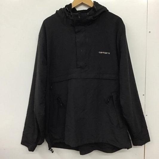 カーハート Carhartt ジャケット、上着 ジャケット、ブレザー プルオーバージャケットパーカー アウター 裏地フリース M ロゴ、文字 黒 / ブラック /  メンズ USED 古着 中古 10137108