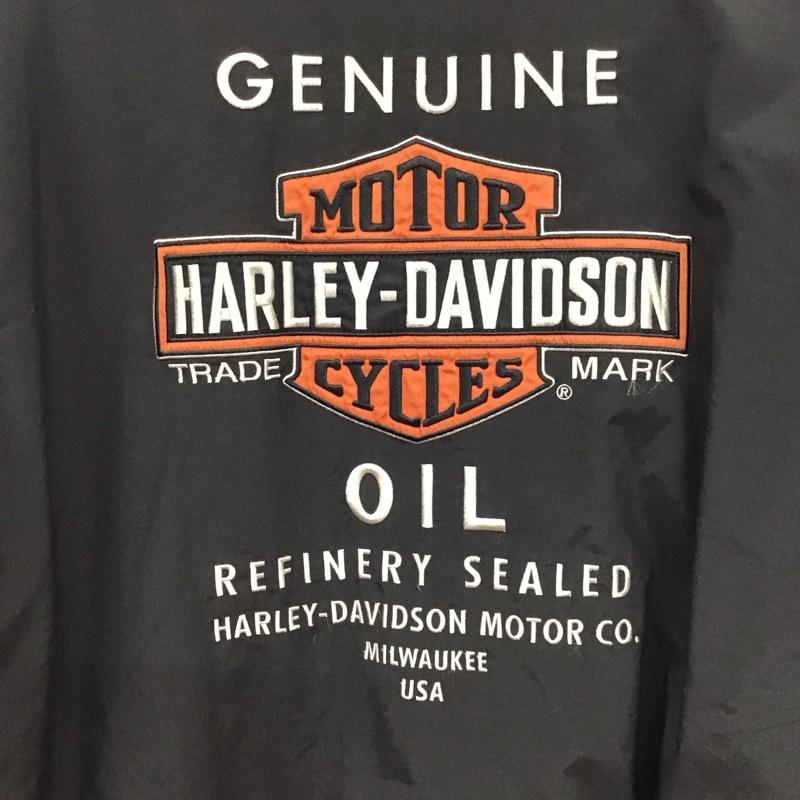 ハーレーダビッドソン Harley-Davidson ジャケット、上着 ジャケット、ブレザー ジップアップジャケット アウター 古着 L ロゴ、文字 黒 / ブラック /  メンズ USED 古着 中古 10133142