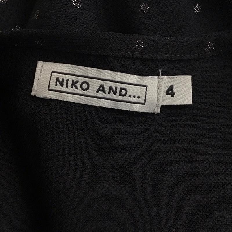 ニコアンド niko and... ワンピース ロングスカート MN81TH01AD 長袖 ティアード 4 総柄 黒 / ブラック /  レディース USED 古着 中古 10118802