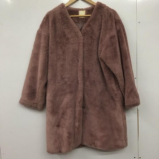 アースミュージックアンドエコロジー earth music&ecology ジャケット、上着 ジャケット、ブレザー 1C97L0Z0500 ファーロングコート FREE 無地 桃 / ピンク /  レディース USED 古着 中古 10144976