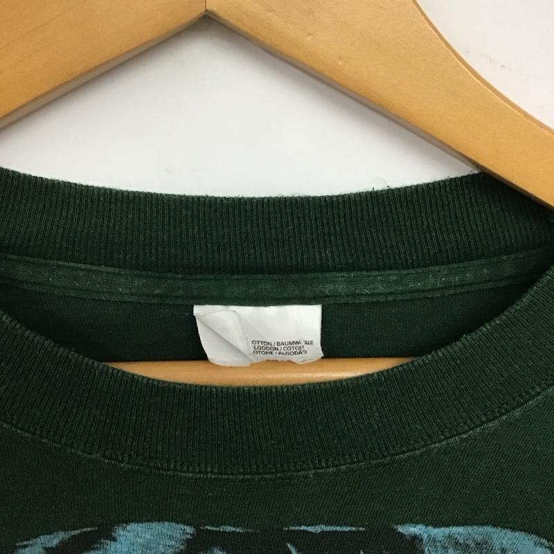 古着 USED Tシャツ 半袖 半袖カットソー プリントTシャツ クルーネックカットソー L プリント 緑 / グリーン /  メンズ USED 古着 中古 10140958