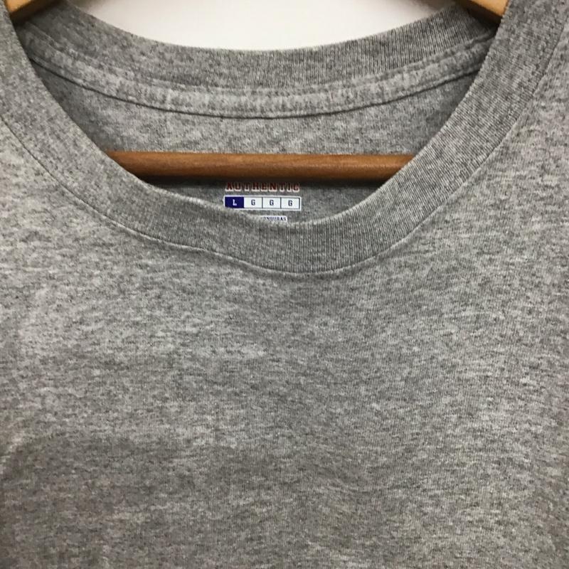 チャンピオン Champion Tシャツ 半袖 半袖カットソー プリントTシャツ クルーネックカットソー L 無地 灰 / グレー /  メンズ USED 古着 中古 10135979