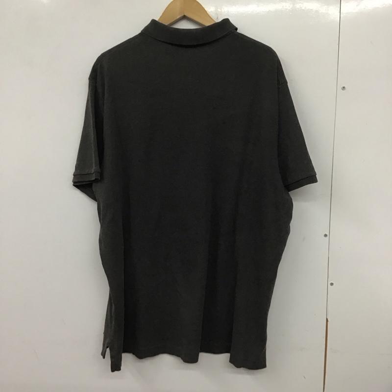 ポロラルフローレン POLO RALPH LAUREN ポロシャツ 半袖 半袖ポロシャツ カラーシャツ 半袖カットソー XL ロゴ、文字 黒 / ブラック /  メンズ USED 古着 中古 10139749