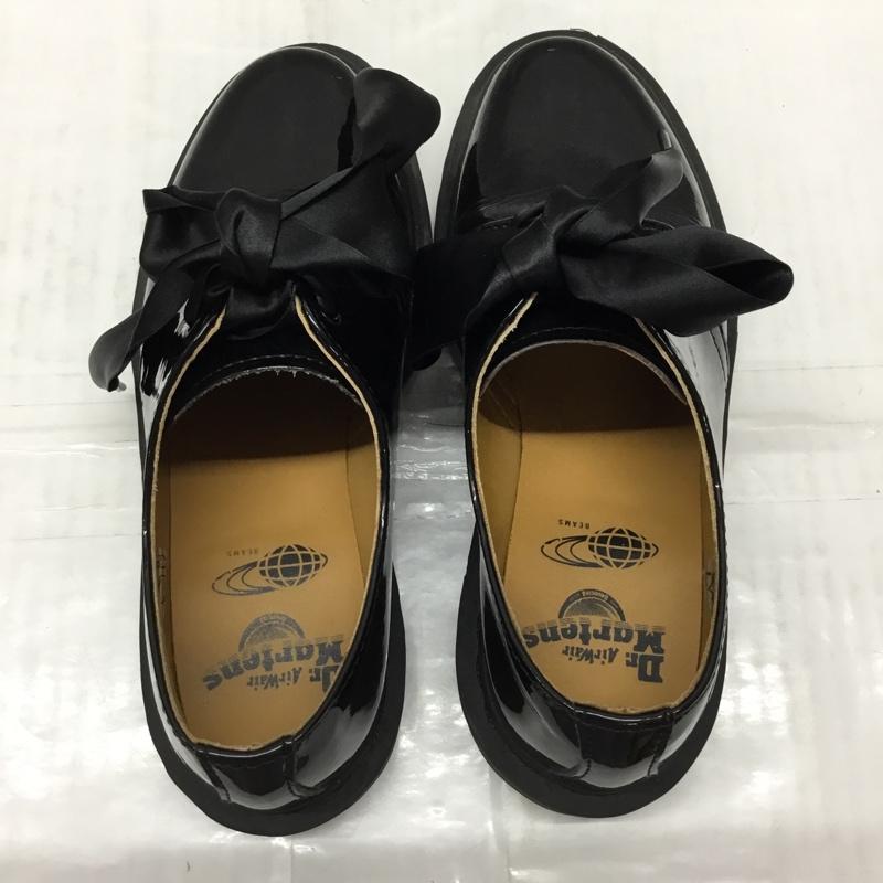 ドクターマーチン Dr.Martens 革靴 革靴 21713 Ray BEAMS 別注 パテント 3eye リボン UK4 US：6 無地 黒 / ブラック /  レディース USED 古着 中古 10108905