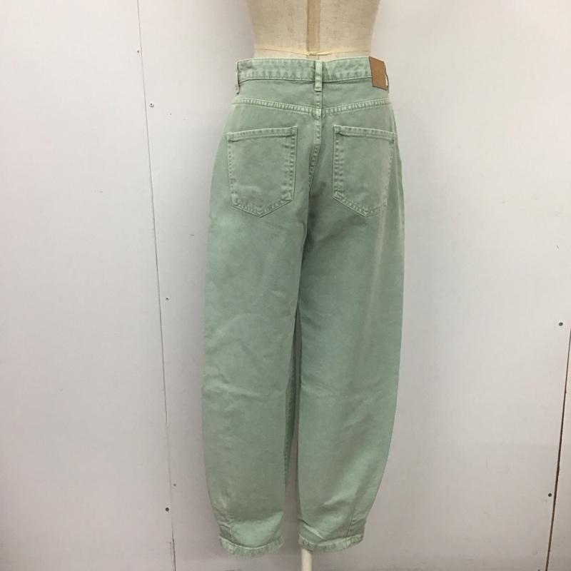 ザラ ZARA パンツ デニム、ジーンズ 6147 159 982 ハイウエスト カラーデニム 無地 薄緑 / ライトグリーン /  レディース USED 古着 中古 10109722