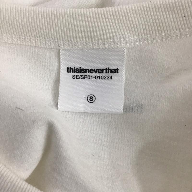 ディスイズネバーザット thisisneverthat カットソー 長袖 長袖カットソー プリントカットソー クルーネック S ロゴ、文字 白 / ホワイト /  メンズ USED 古着 中古 10126235