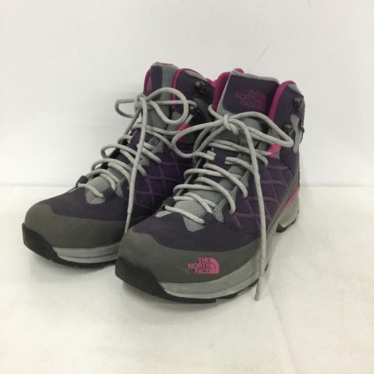 ザノースフェイス THE NORTH FACE アウトドアシューズ アウトドアシューズ 557866 トレッキングシューズ 24cm 24.0cm ロゴ、文字 紫 / パープル / X 灰 / グレー /  レディース USED 古着 中古 10138543