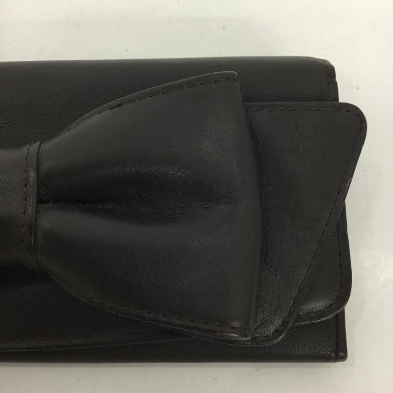 キタムラ Kitamura 財布 長財布 リボン 無地 ダークブラウン / ダークブラウン /  レディース USED 古着 中古 10125197