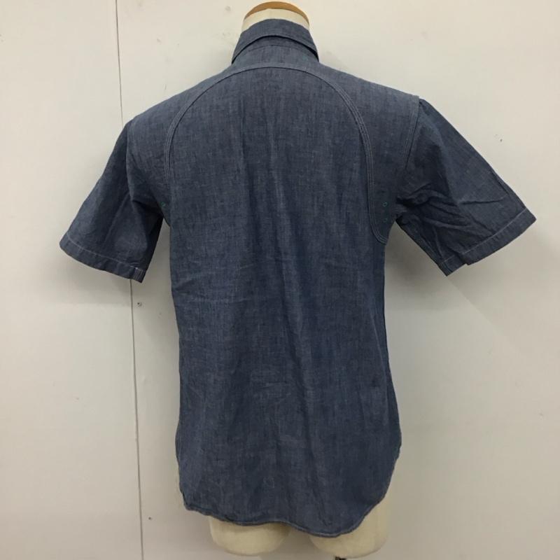 エフオービーファクトリー FOB FACTORY シャツ、ブラウス 半袖 F3285 シャンブレー ワークシャツ M 無地 青 / ブルー /  メンズ USED 古着 中古 10123663