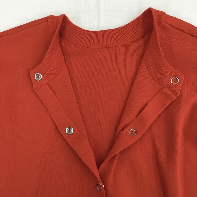 ディスコート Discoat カーディガン 長袖 FREE 無地 橙 / オレンジ /  レディース USED 古着 中古 10141832