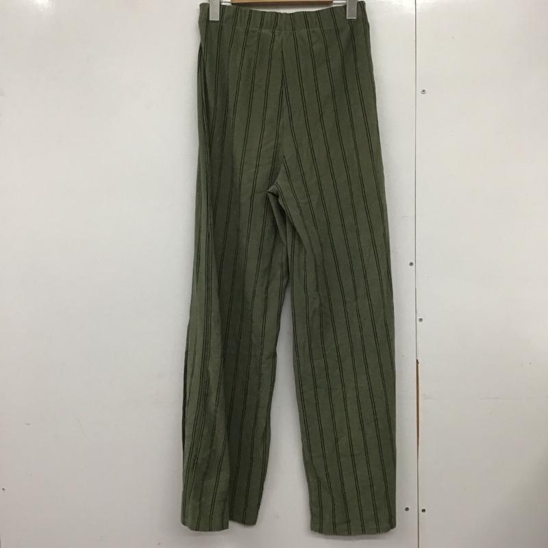 ザラ ZARA ボトムス ボトムス M ストライプ 緑 / グリーン /  レディース USED 古着 中古 10144578