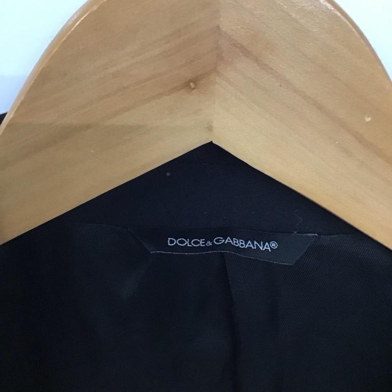 ドルチェアンドガッバーナ DOLCE&GABBANA ジャケット、上着 ジャケット、ブレザー ジャケット アウター カラージャケット ステンカラージャケット 48 無地 黒 / ブラック /  メンズ USED 古着 中古 10134080