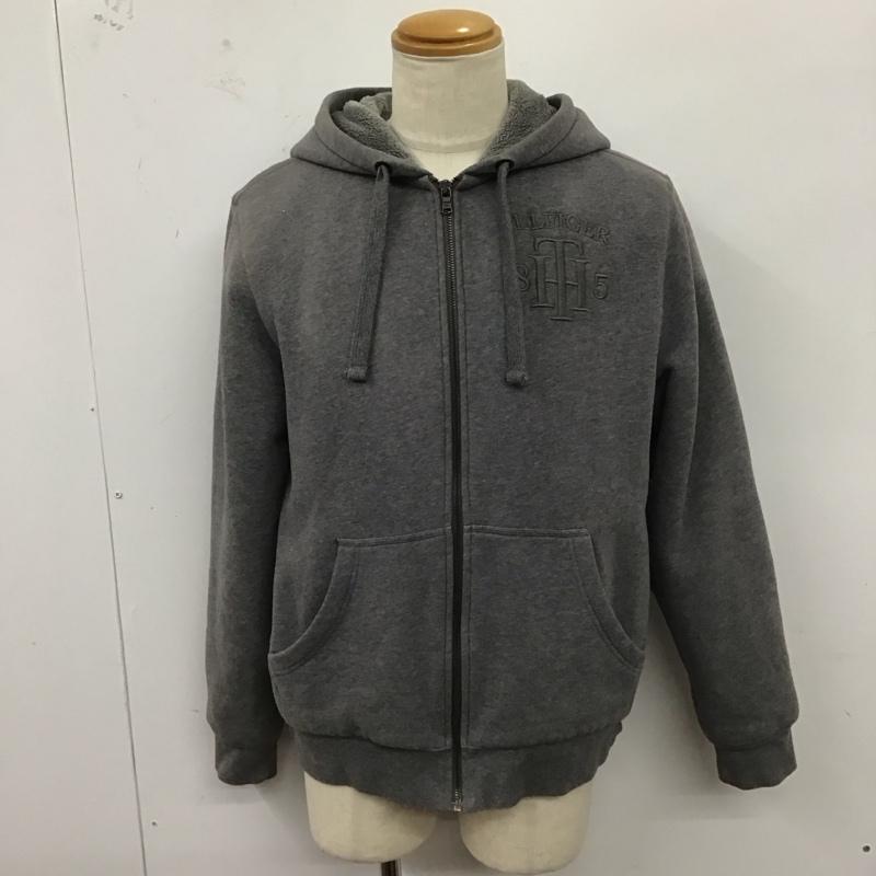 トミーヒルフィガー TOMMY HILFIGER パーカー 長袖 L 無地 灰 / グレー /  メンズ USED 古着 中古 10124058