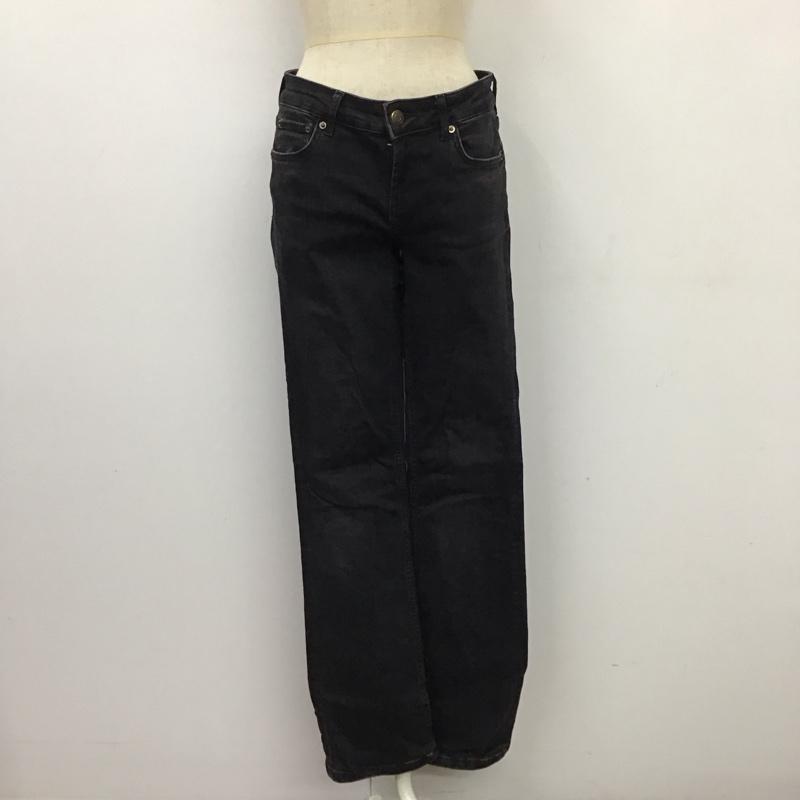 ザラ ZARA パンツ デニム、ジーンズ デニムパンツ スリムパンツ ストレッチ 36 無地 黒 / ブラック /  レディース USED 古着 中古 10118518