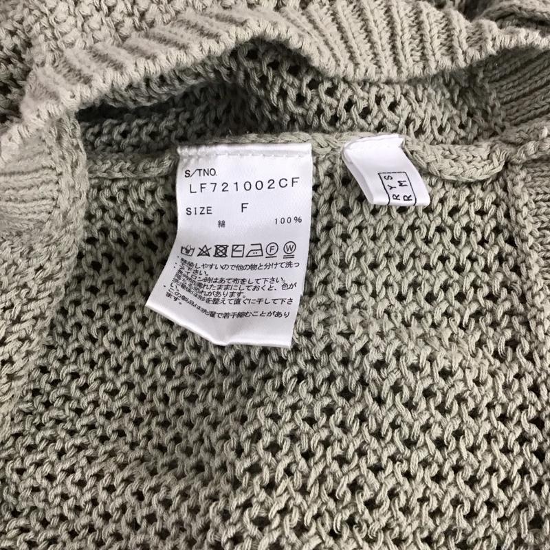 ローリーズファーム LOWRYS FARM ワンピース ロングスカート ロングワンピース 長袖ロングワンピース クルーネック FREE 無地 カーキ / カーキ /  レディース USED 古着 中古 10129721