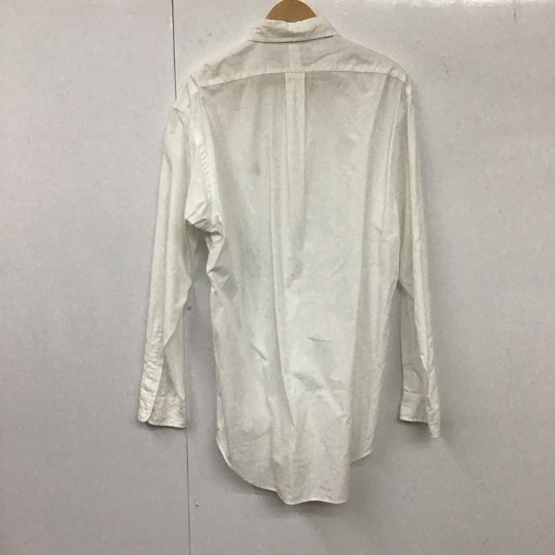 ラルフローレン RALPHLAUREN シャツ、ブラウス 長袖 長袖シャツ 無地シャツ カラーシャツ ボタンダウンシャツ M ロゴ、文字 白 / ホワイト /  メンズ USED 古着 中古 10132424