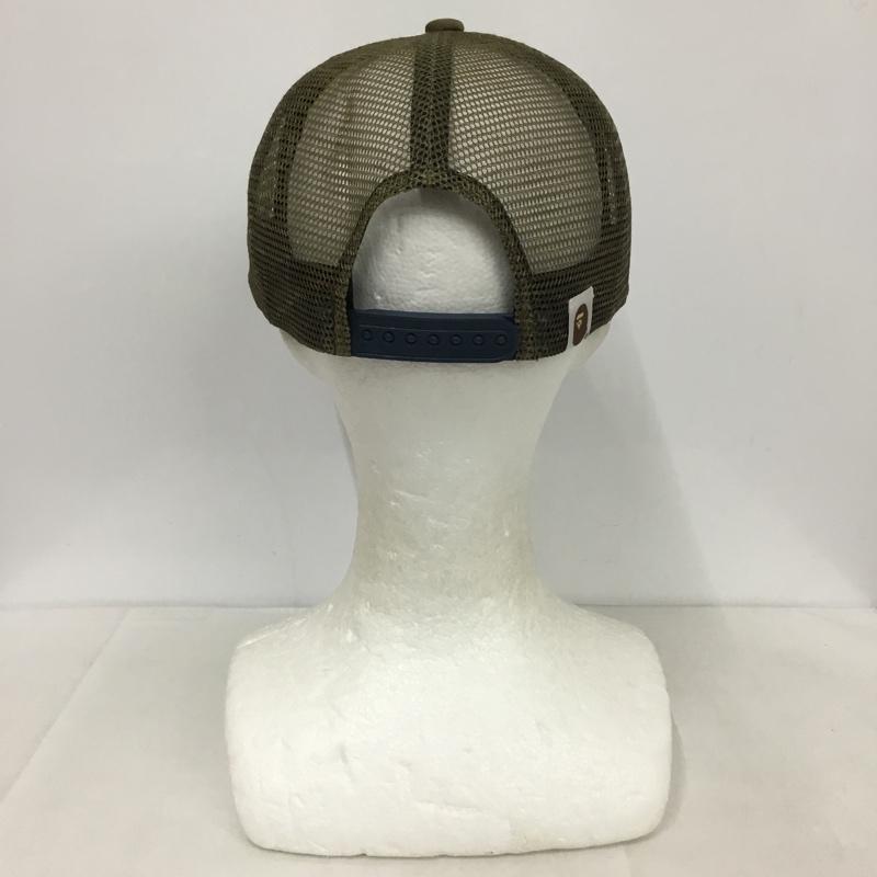 アベイシングエイプ A BATHING APE 帽子 キャップ BAPE STA MESH CAP メッシュキャップ ロゴ、文字 白 / ホワイト / X 緑 / グリーン /  メンズ USED 古着 中古 10142183