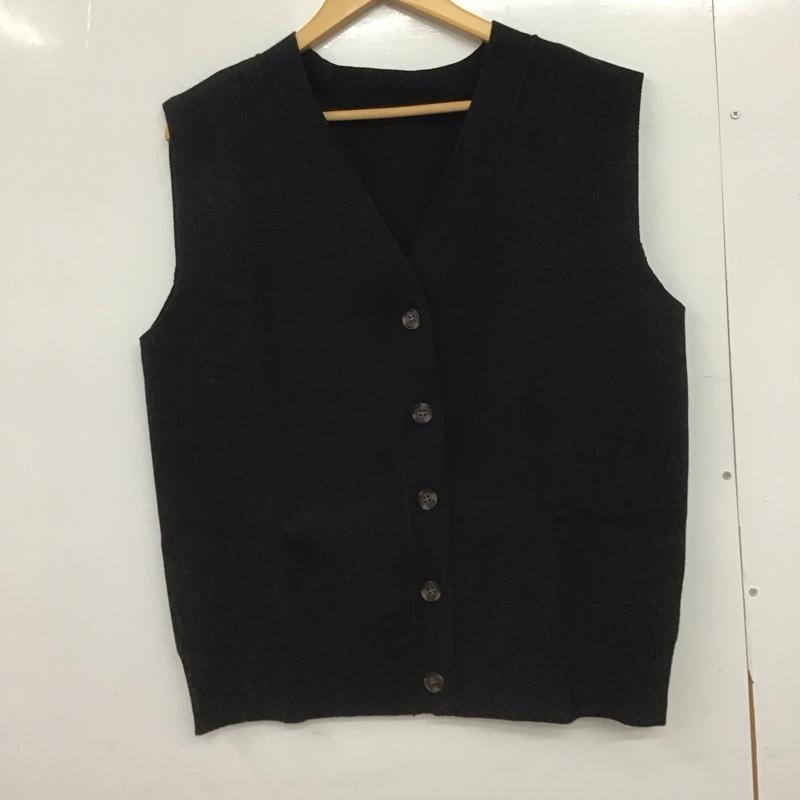 ジーナシス JEANASIS ベスト ベスト FREE 無地 黒 / ブラック /  レディース USED 古着 中古 10148421