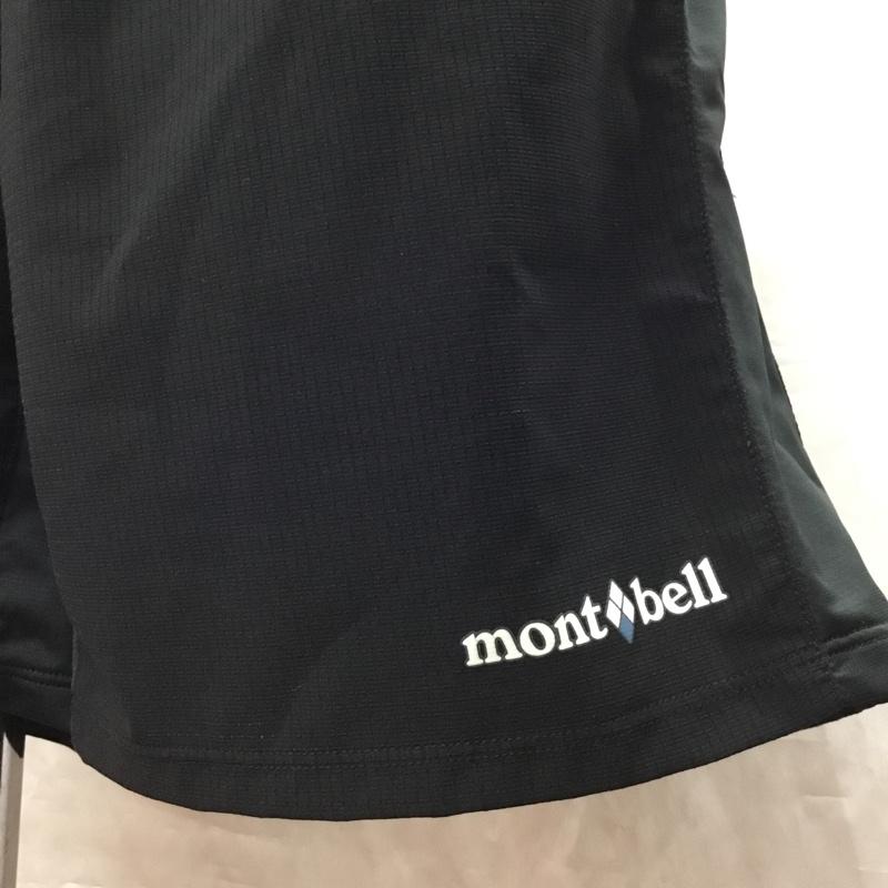 モンベル mont-bell パンツ ショートパンツ 1105527 トレールランニングショーツ ハーフパンツ ショートパンツ L ロゴ、文字 黒 / ブラック /  メンズ USED 古着 中古 10114794