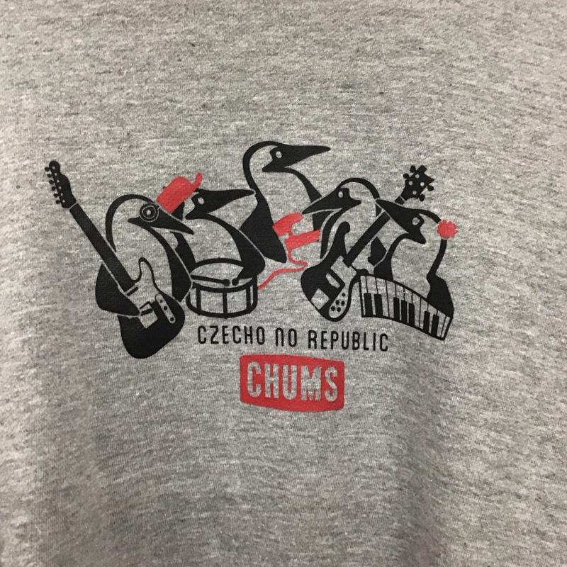 チャムス CHUMS トレーナー 長袖 長袖トレーナー スウェット クルーネック プルオーバー M ロゴ、文字 灰 / グレー /  メンズ USED 古着 中古 10142382