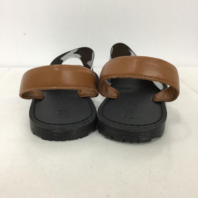 カミングアトラクションズ COMING ATTRACTIONS サンダル サンダル フラットサンダル 36 無地 黒 / ブラック /  レディース USED 古着 中古 10148829