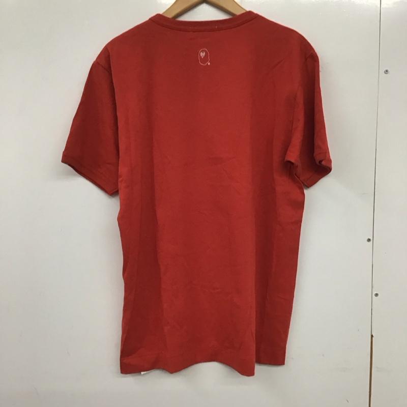 アベイシングエイプ A BATHING APE Tシャツ 半袖 半袖カットソー プリントTシャツ クルーネックカットソー M プリント 赤 / レッド /  メンズ USED 古着 中古 10133349