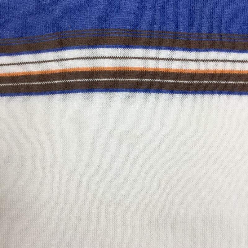 フラットヘッド The Flat Head ポロシャツ 半袖 M  茶 / ブラウン / X 白 / ホワイト / X 青 / ブルー / X 橙 / オレンジ /  メンズ USED 古着 中古 10130863