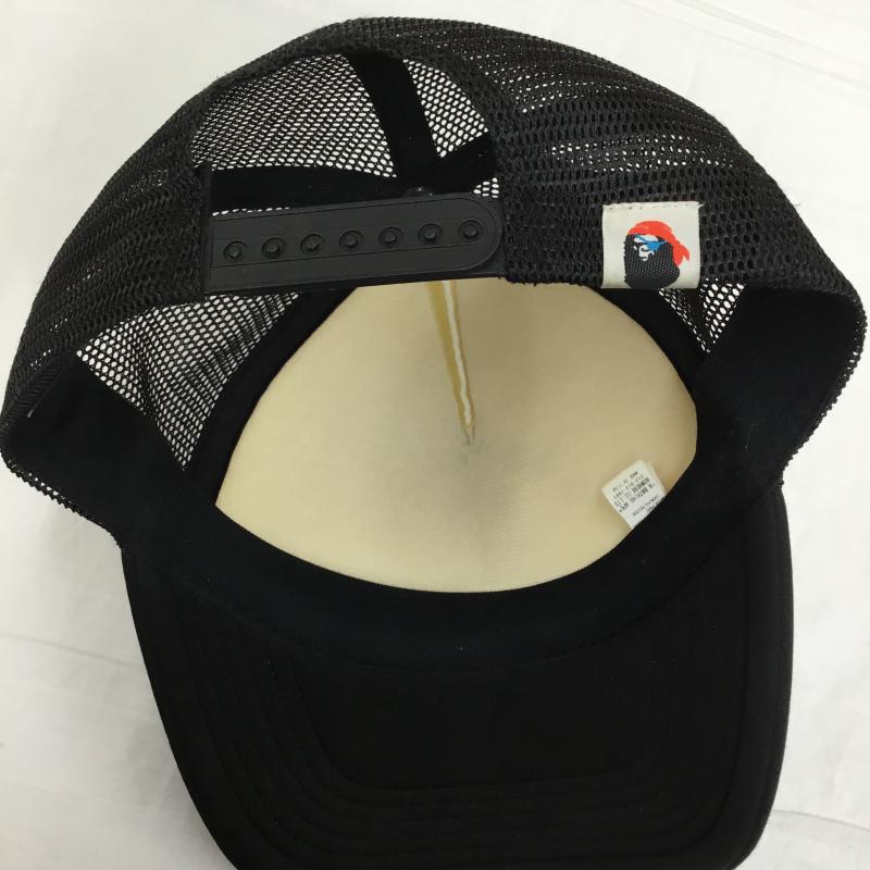 アベイシングエイプ A BATHING APE 帽子 キャップ FREE ロゴ、文字 黒 / ブラック / X 白 / ホワイト /  メンズ USED 古着 中古 10145516