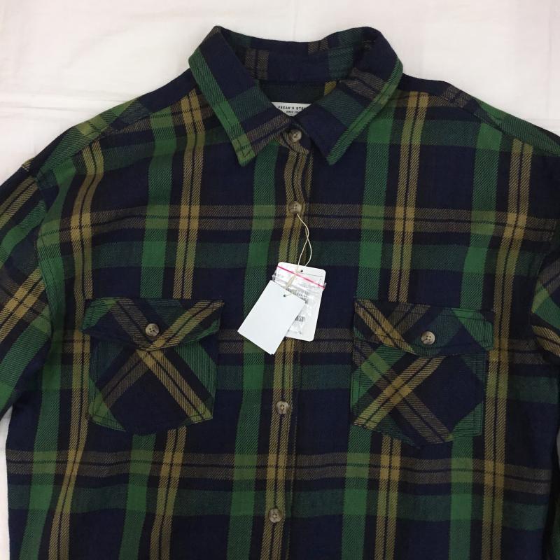 フリークスストア FREAK S STORE シャツ、ブラウス 長袖 FREE チェック 緑 / グリーン /  レディース USED 古着 中古 10140932