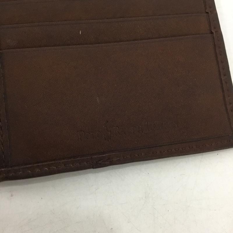 ポロラルフローレン POLO RALPH LAUREN 財布 二つ折り ビッグポニー キャンバス 箱有 札入れ ワンポイント 紺 / ネイビー / X 茶 / ブラウン / X 橙 / オレンジ /  メンズ USED 古着 中古 10144332