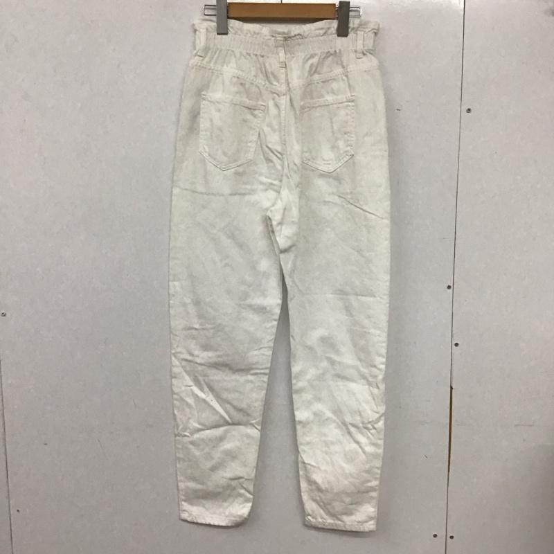 ザラ ZARA パンツ デニム、ジーンズ 6147/021/250イウエスト ペーパーバッグ バギー アンクルジーンズ 無地 白 / ホワイト /  レディース USED 古着 中古 10133638