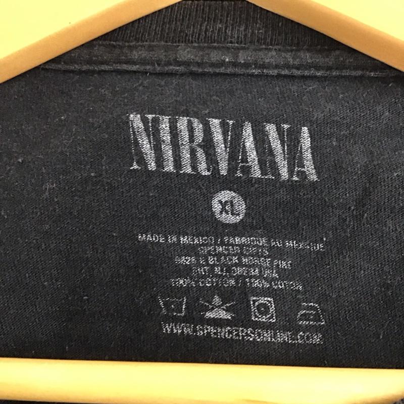 古着 USED Tシャツ 半袖 半袖カットソー プリントTシャツ クルーネックカットソー バンドT nirvana XL プリント 黒 / ブラック /  メンズ USED 古着 中古 10132336
