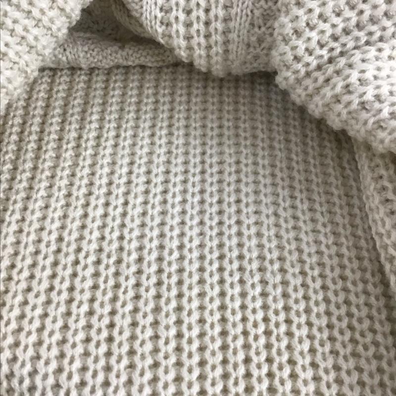 サマンサモスモス Samansa Mos2 ニット、セーター 長袖 長袖ニットカットソー クルーネック セーター FREE  アイボリー / アイボリー /  レディース USED 古着 中古 10147630