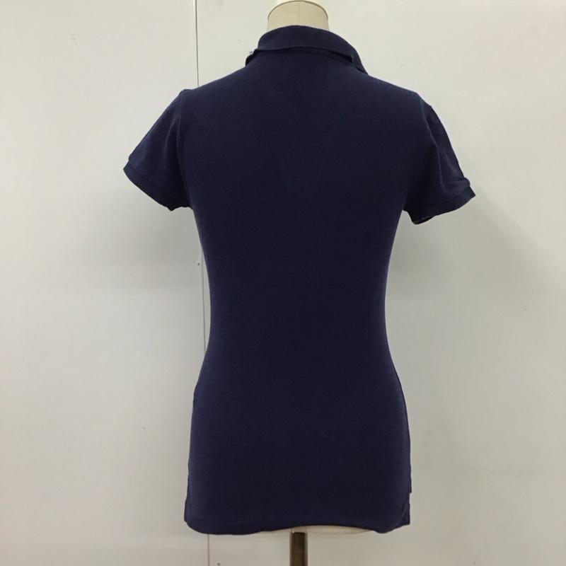 ラルフローレン RALPHLAUREN ポロシャツ 半袖 コットン XS ワンポイント 紺 / ネイビー /  レディース USED 古着 中古 10114074