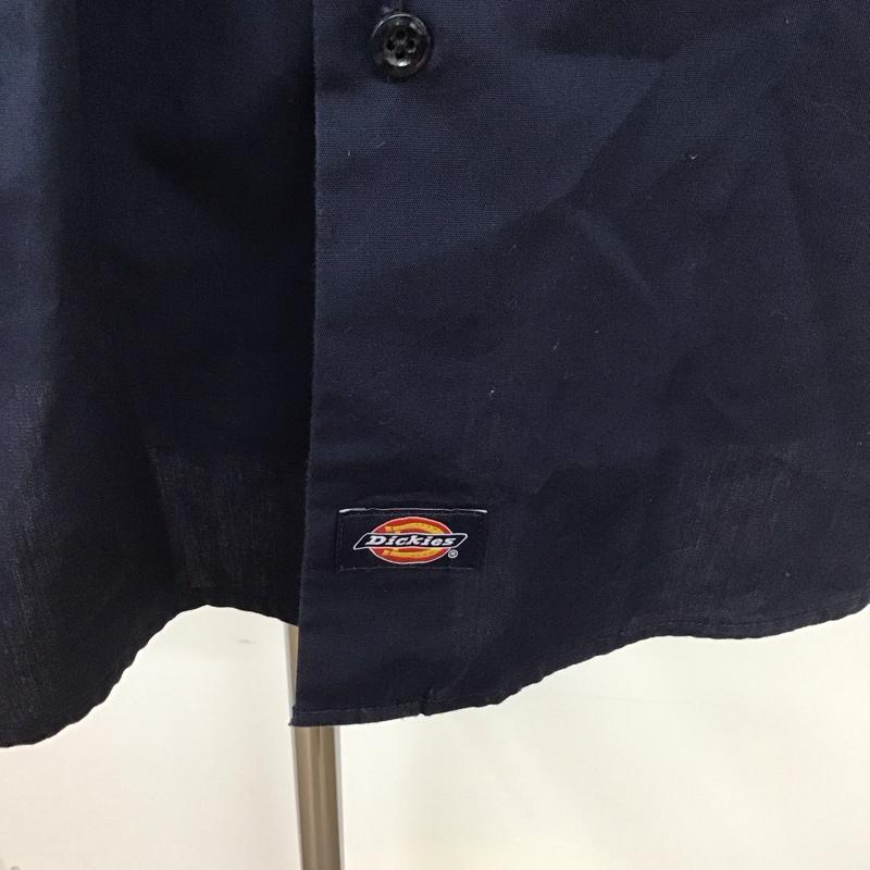 ディッキーズ Dickies シャツ、ブラウス 半袖 LS516DN ワークシャツ XL ワンポイント 紺 / ネイビー /  メンズ USED 古着 中古 10107978