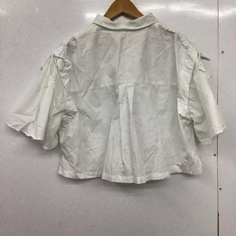 ニコアンド niko and... シャツ、ブラウス 半袖 nkn33657ad マルチWAY5分丈袖シャツ S 無地 白 / ホワイト /  レディース USED 古着 中古 10150036