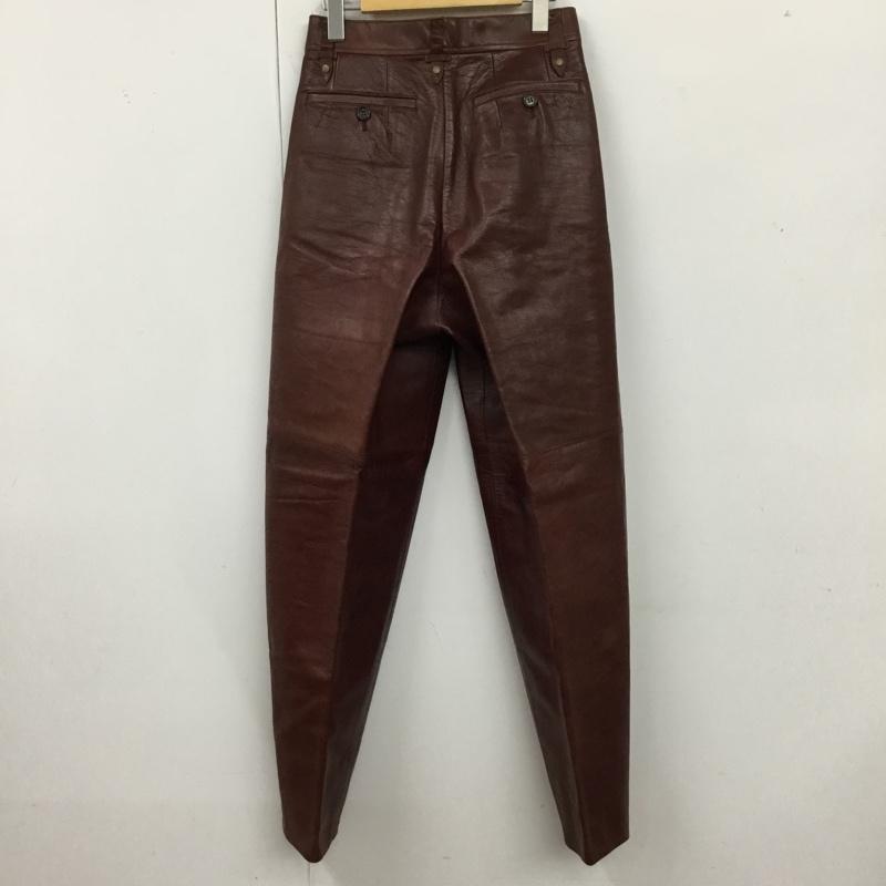 古着 USED パンツ デニム、ジーンズ duetrio 古着 レザーパンツ ワイドパンツ S 無地 茶 / ブラウン /  メンズ USED 古着 中古 10120671