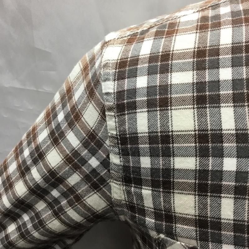 ロンハーマン Ron Herman シャツ、ブラウス 長袖 長袖シャツ カラーシャツ ポケットシャツ 長袖カットソー チェックシャツ S チェック 茶 / ブラウン /  メンズ USED 古着 中古 10117547