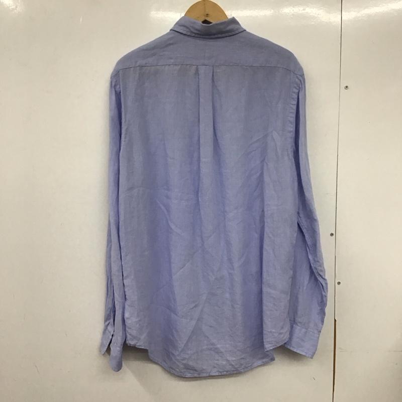 ポロバイラルフローレン Polo by RALPH LAUREN シャツ、ブラウス 長袖 長袖シャツ 無地シャツ カラーシャツ ボタンダウンシャツ M ロゴ、文字 水色 / ライトブルー /  メンズ USED 古着 中古 10132315