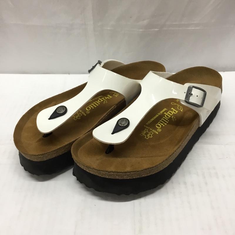 パピリオ Papillio サンダル サンダル GIZEH プラットフォーム トングサンダル BIRKENSTOCK 26cm 26.0cm ロゴ、文字 白 / ホワイト /  メンズ USED 古着 中古 10106456