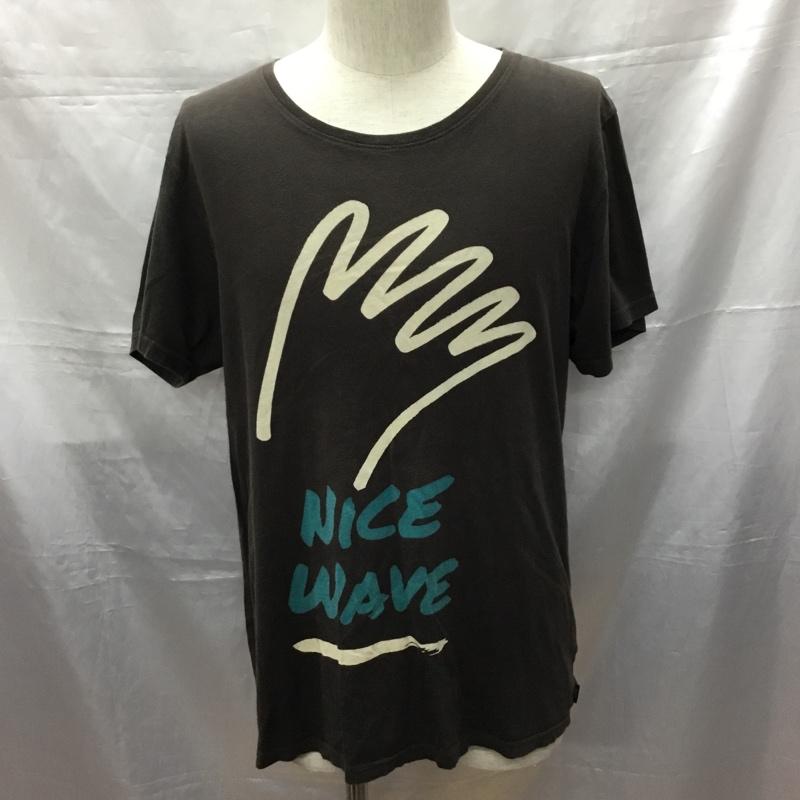 ティーシーエスエス TCSS Tシャツ 半袖 半袖カットソー プリントTシャツ クルーネックカットソー XL プリント 灰 / グレー /  メンズ USED 古着 中古 10114592