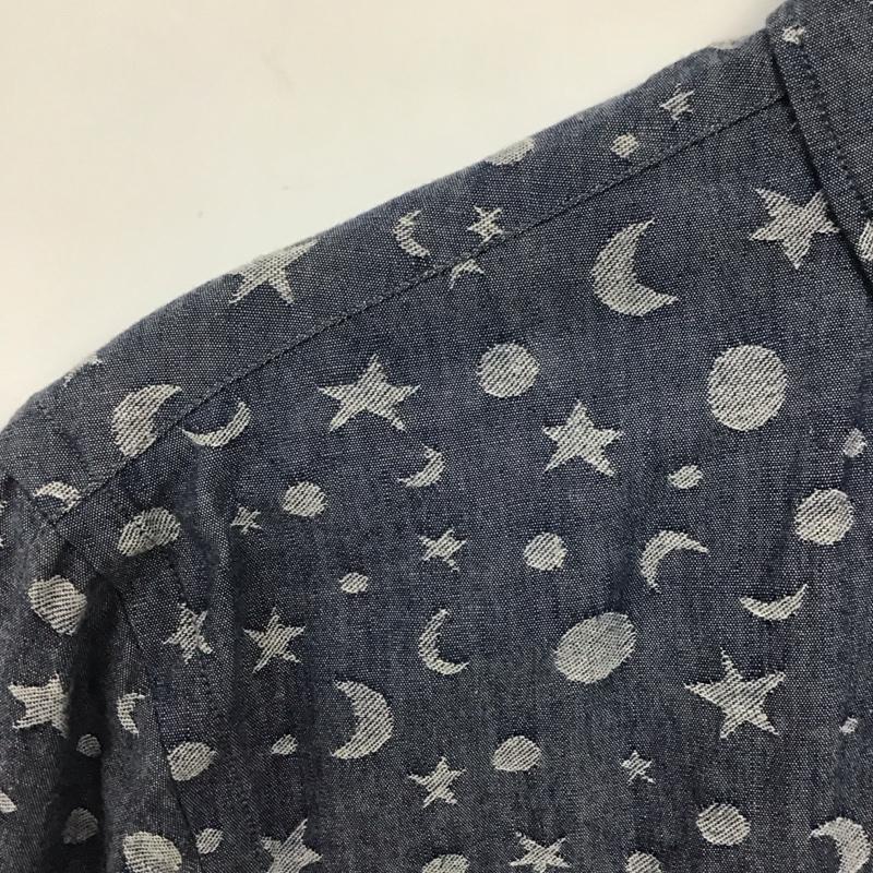 ポールスミス Paul Smith シャツ、ブラウス 長袖 長袖シャツ デニムシャツ 総柄シャツ M プリント インディゴ / インディゴ /  メンズ USED 古着 中古 10135470