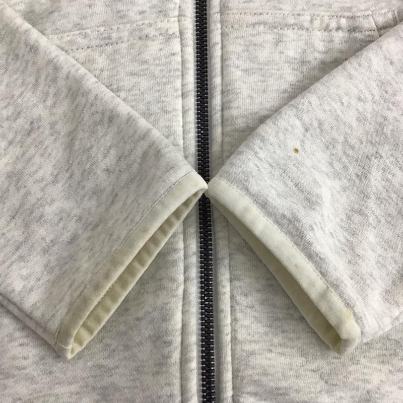 アディダス adidas パーカー 長袖 DM4055 フルジップ スウェット L ロゴ、文字 灰 / グレー /  メンズ USED 古着 中古 10123280