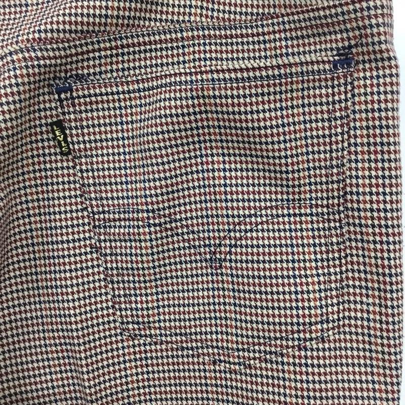 リーバイス Levi s パンツ スラックス 70s sta-prest 黒タブ big-e スレーキスタンプ スラックス センタータックパンツ チェック マルチカラー / マルチカラー /  メンズ USED 古着 中古 10109374