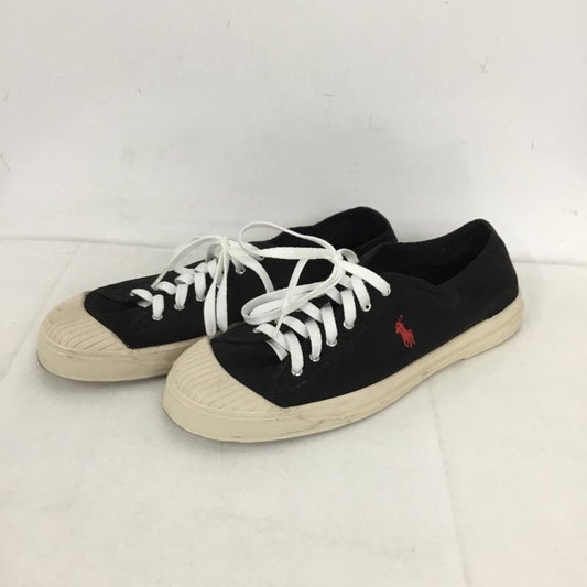 ポロラルフローレン POLO RALPH LAUREN スニーカー スニーカー 40616 J22 ローカット US9 US：9 ワンポイント 黒 / ブラック /  メンズ USED 古着 中古 10131025