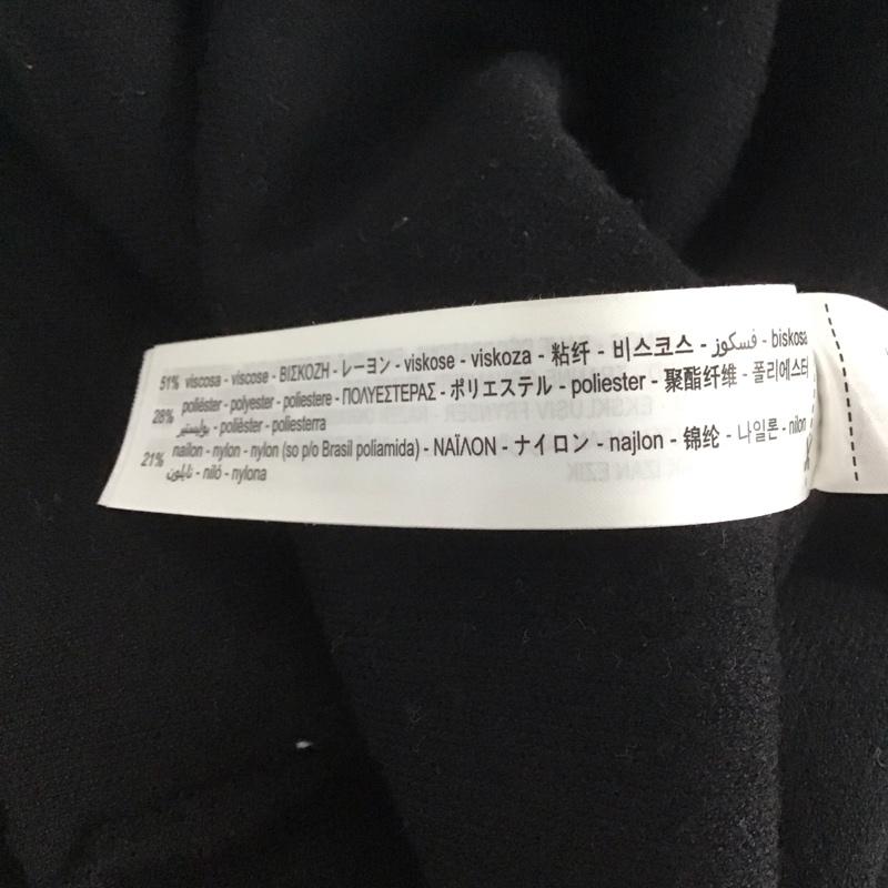 ザラ ZARA ワンピース ひざ丈スカート 6254 011 800 襟付きワンピース ニットワンピース 半袖 M 無地 黒 / ブラック /  レディース USED 古着 中古 10146931