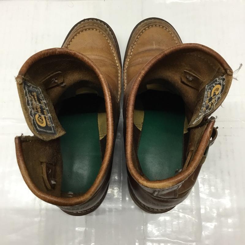 チペワ Chippewa ブーツ エンジニアブーツ L97880 レザー ロゴ、文字 茶 / ブラウン /  メンズ USED 古着 中古 10106646