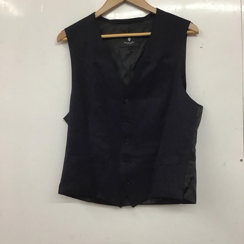 ブラックレーベルクレストブリッジ BLACK LABEL CRESTBRIDGE ベスト ベスト カジュアルベスト ノースリーブカットソー 前ボタン L 無地 紺 / ネイビー /  メンズ USED 古着 中古 10139598