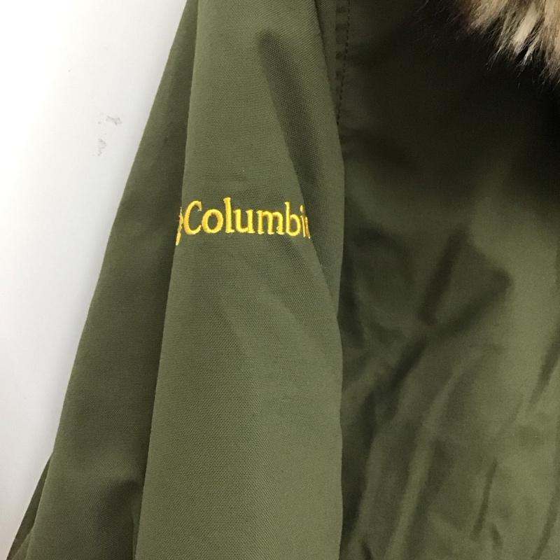 コロンビア Columbia ジャケット、上着 ジャンパー、ブルゾン 218 pl5068 ダウンジャケット ジップアップジャケット アウター XL ロゴ、文字 カーキ / カーキ /  メンズ USED 古着 中古 10144195