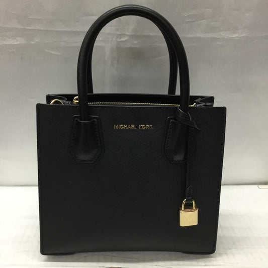 マイケルコース MICHAEL KORS ハンドバッグ ハンドバッグ 30S0GM9M6L 2WAY ショルダーバッグ ロゴ、文字 黒 / ブラック / X 金 / ゴールド /  レディース USED 古着 中古 10107879